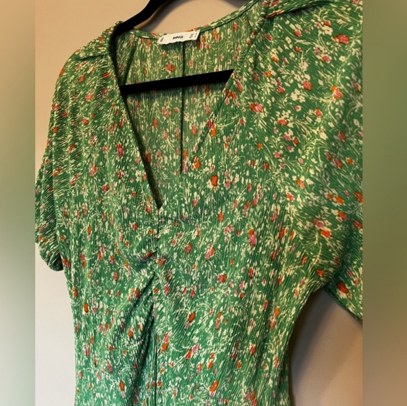 Mango NWOT Textured Floral Mini Dress - Picture 5 of 6